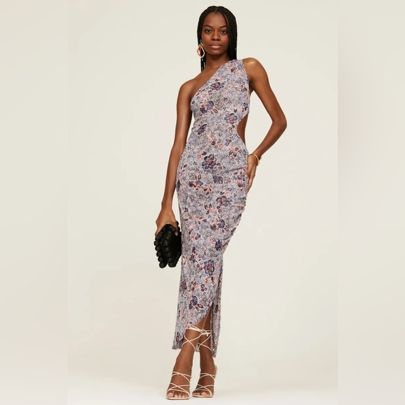 NWT $350 MISA Los Angeles Aries Mesh Cutout Dress - Picture 1 of 6